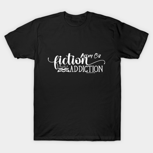 Alley Ciz Fiction Addiction White T-Shirt by Alley Ciz